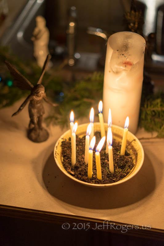 Burning Bowl Ceremony candles